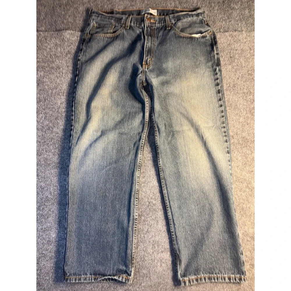 Levi's Jeans Men's‎ 38x29 Blue Denim Faded Medium Wash Relaxed Fit Straight Leg